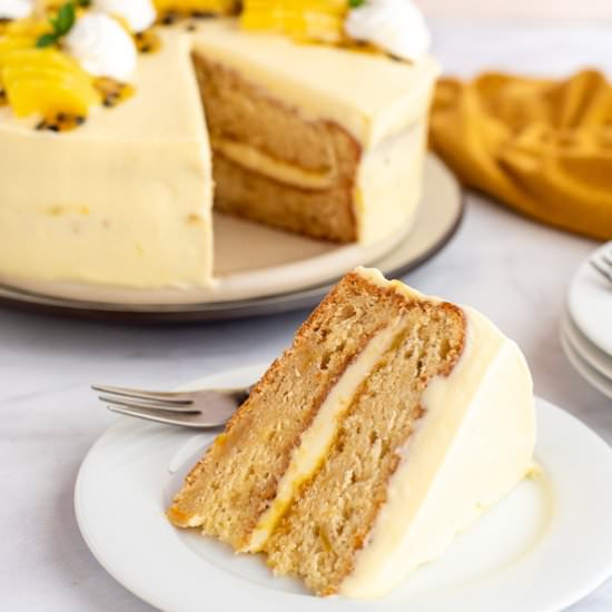 Mango Passion Fruit Cake