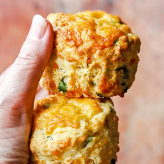 Cheese and Wild Garlic Scones