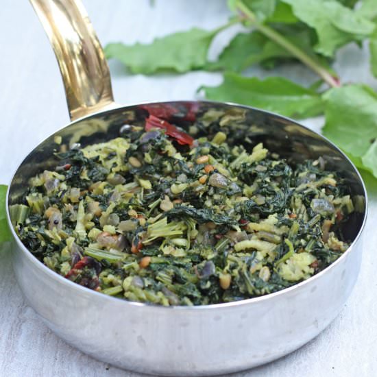 Beet Greens Stir Fry