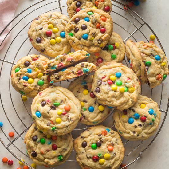 Chocolate Chip Mini M&M Cookies