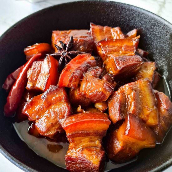 Red braised pork belly
