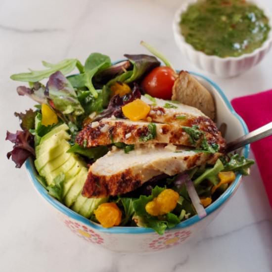 Cajun Chicken Avocado Mango Salad