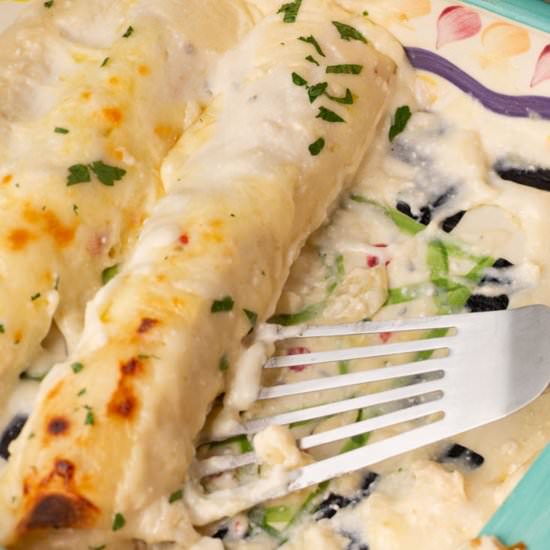 White Chicken Enchiladas