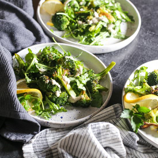 Broccoli Salad with Herbed Tahini