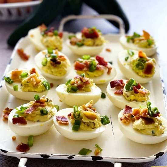 JALAPENO POPPER DEVILED EGGS