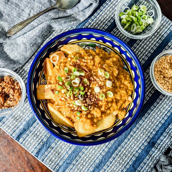 Spiced Red Lentils with Potatoes