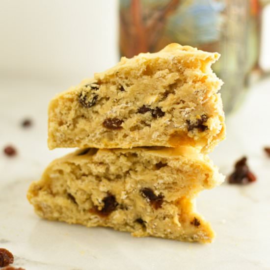 Raisin and Oat Scones