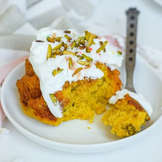 Orange Pistachio Saffron Cake