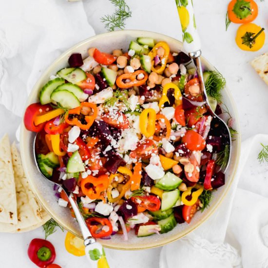Chickpea Mediterranean Chop Salad
