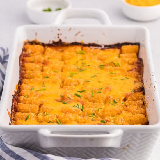 Sloppy Joe Tater Tot Casserole