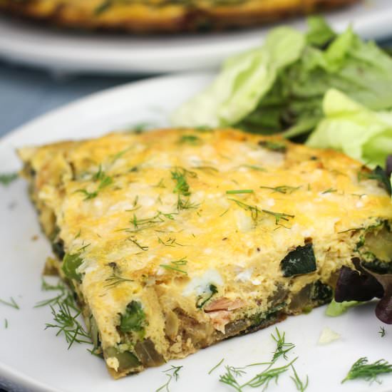 Smoked Salmon & Vegetable Frittata