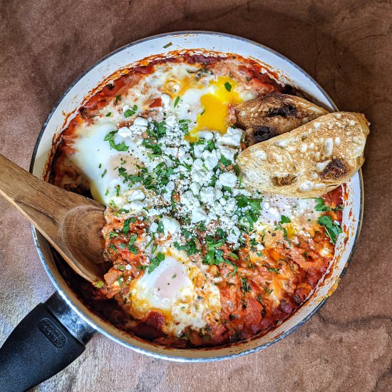 Tomato Shakshuka with Goat Cheese
