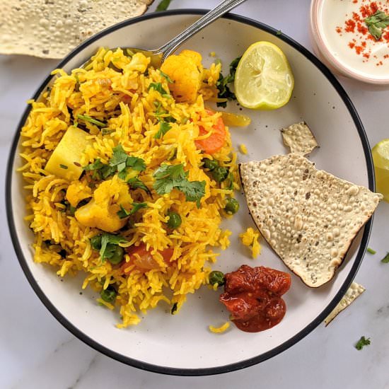 Mixed vegetable pulao