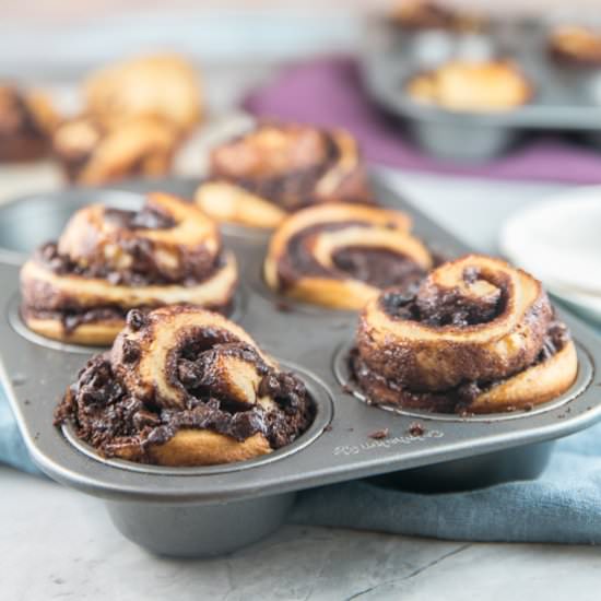 Cinnamon Chocolate Babka Muffins