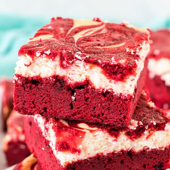 Red Velvet Cream Cheese Brownies