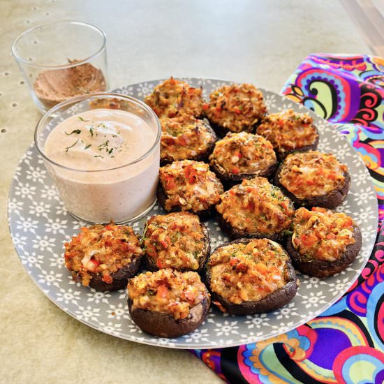 CAJU STUFFED MUSHROOMS