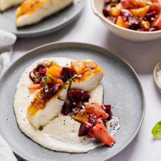 Air Fryer Halibut w/Citrus Salsa