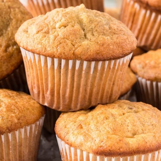 Cake mix Banana Muffins