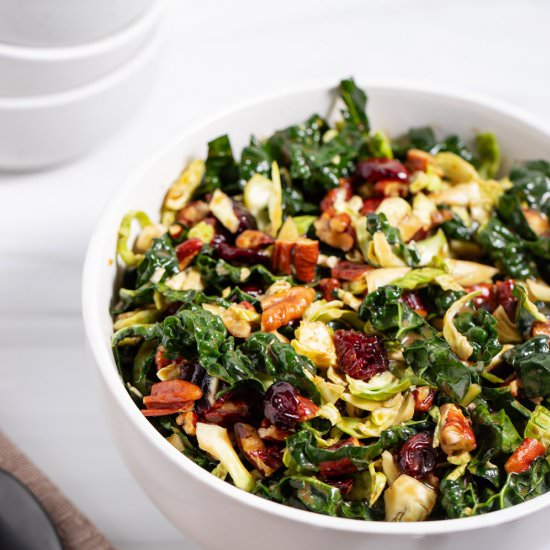 Kale and Brussels Sprout Salad
