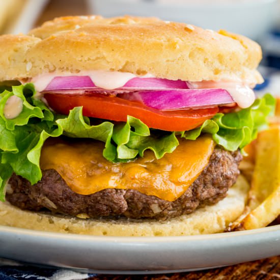 Air Fryer Hamburgers