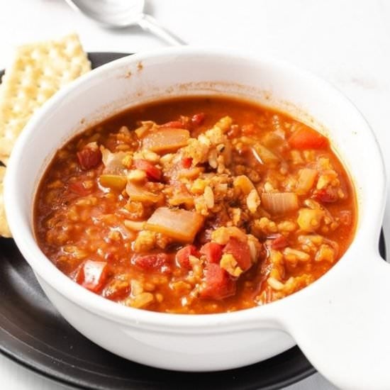 Vegetarian Stuffed Pepper Soup