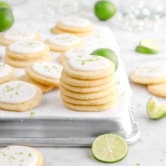 Key Lime Shortbread Cookies