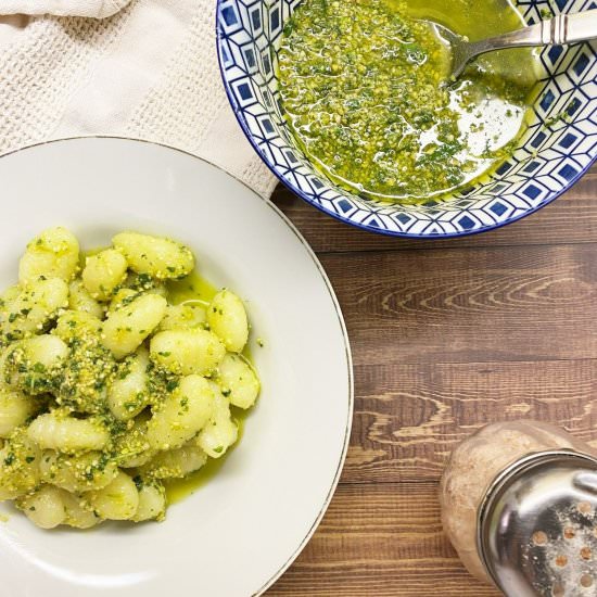 Dairy Free Basil Pesto Sacue