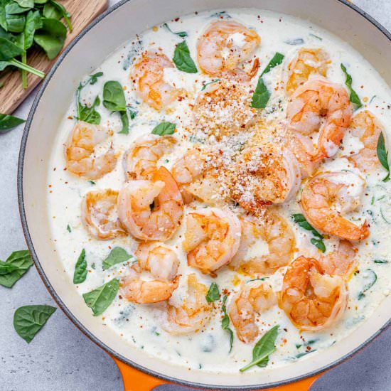 EASY KETO SHRIMP SKILLET