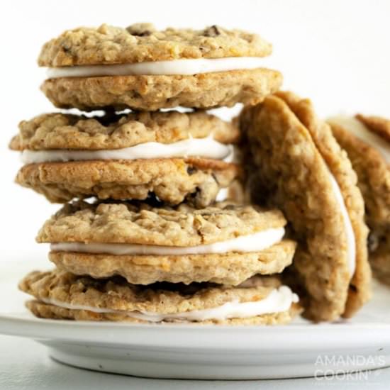 Carrot Cake Sandwich Cookies