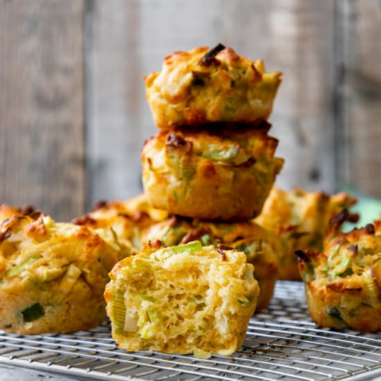 Savoury Cheddar & Leek Muffins