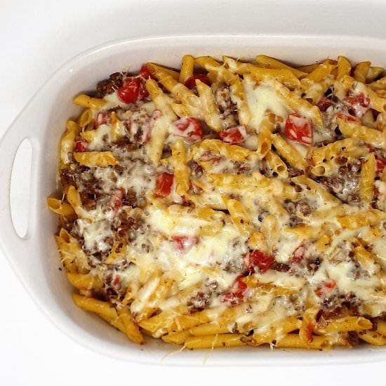 Baked Beef Mostaccioli