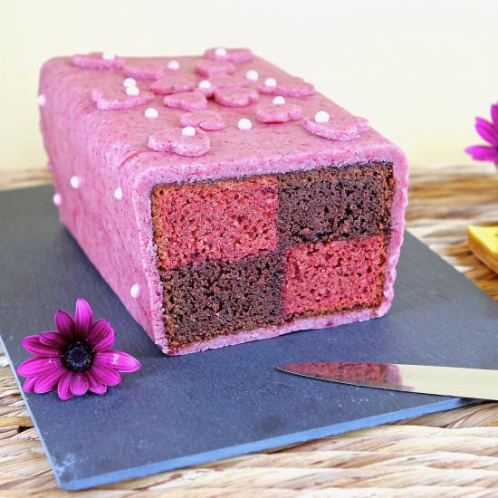 Cherry Chocolate Battenberg