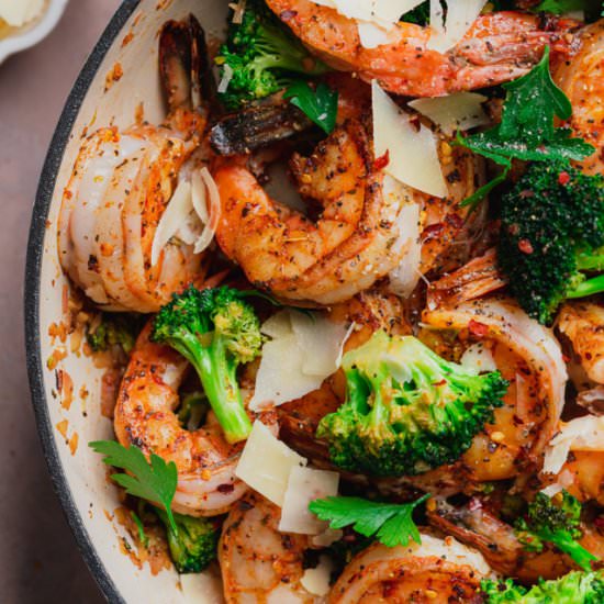 Shrimp and Broccoli Skillet