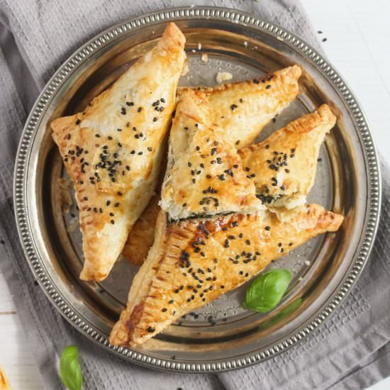 Feta and Spinach Triangles