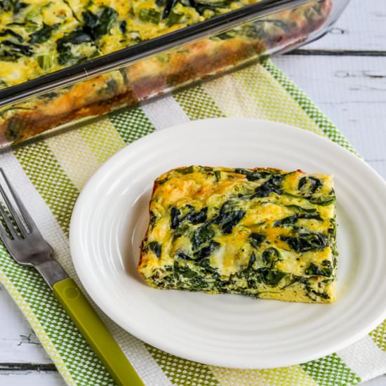 Spinach and Mozzarella Egg Bake