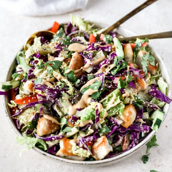 Cabbage Salad with Peanut Dressing