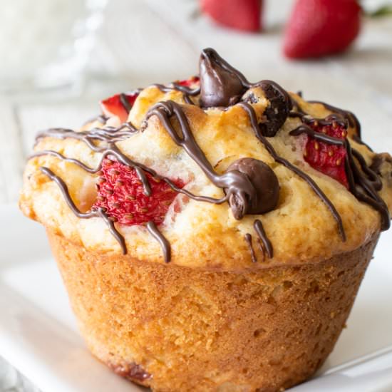 Chocolate Covered Strawberry Muffin