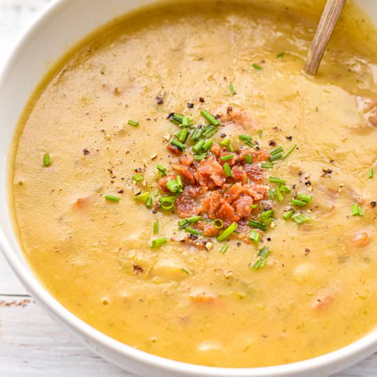 Leek & Potato Soup with Bacon