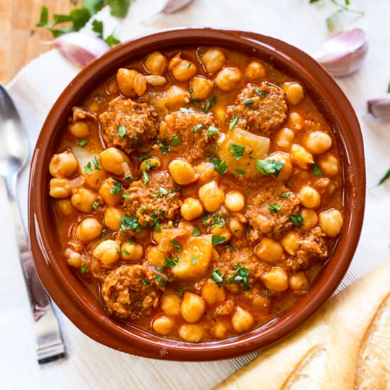 Spanish Chickpea & Chorizo Stew
