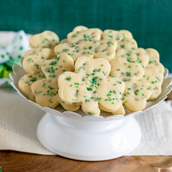 Mint Chocolate Shamrock Cookies
