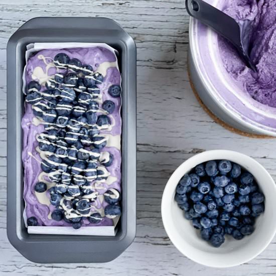 BLUEBERRY VEGAN ICE CREAM