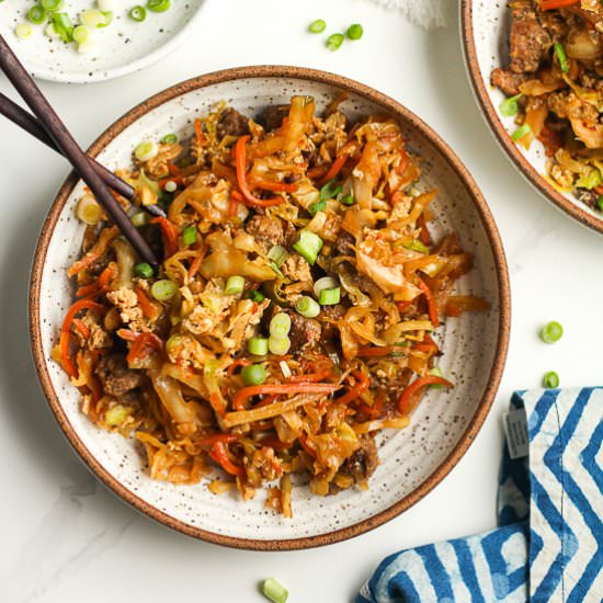 Low Carb Egg Roll in a Bowl