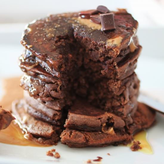 Peanut Chocolate Pancakes (Ve/ GF)