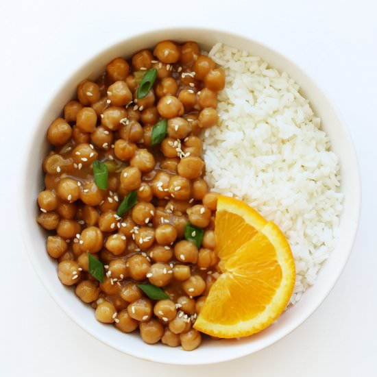Vegan Orange Chicken Chickpeas