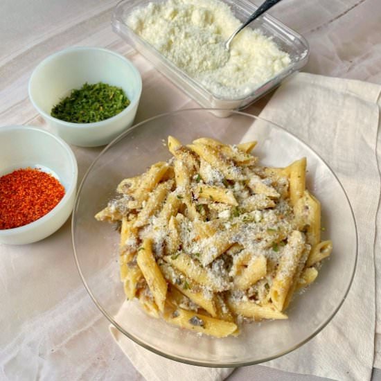 Mushroom Cream Sauce Pasta