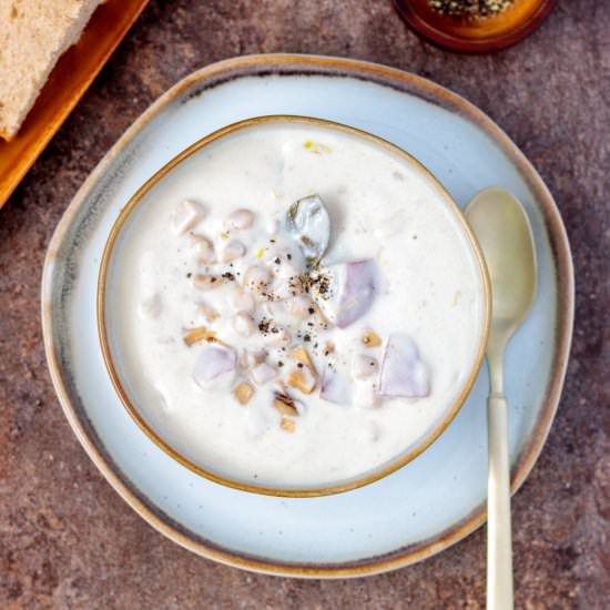 Vegan Dairy Free Clam Chowder