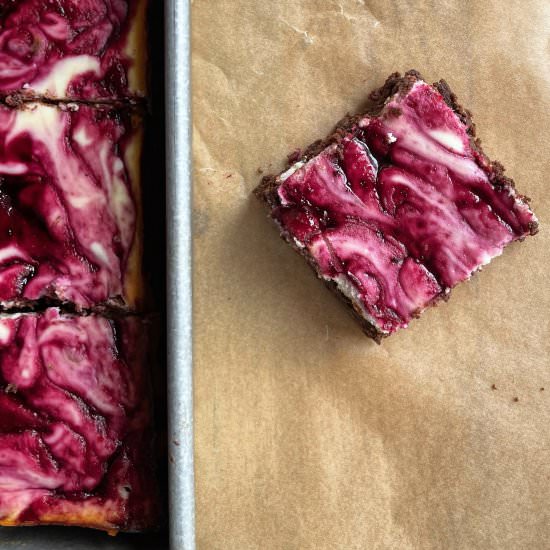 Blackberry Cream Cheese Brownies