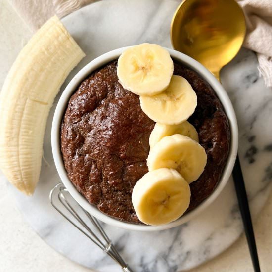 chocolate banana protein cake