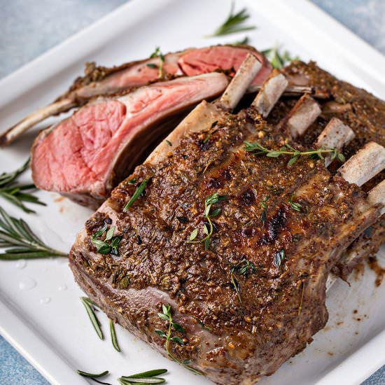 Herb Crusted Roasted Rack of Lamb