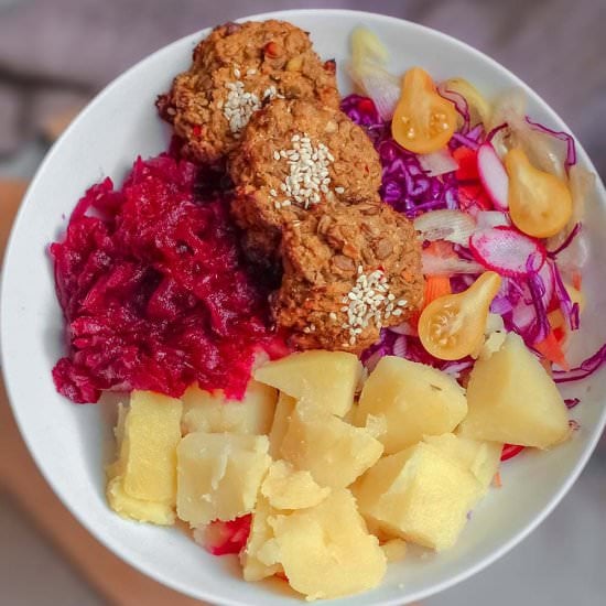 Vegan lentil patties – easy